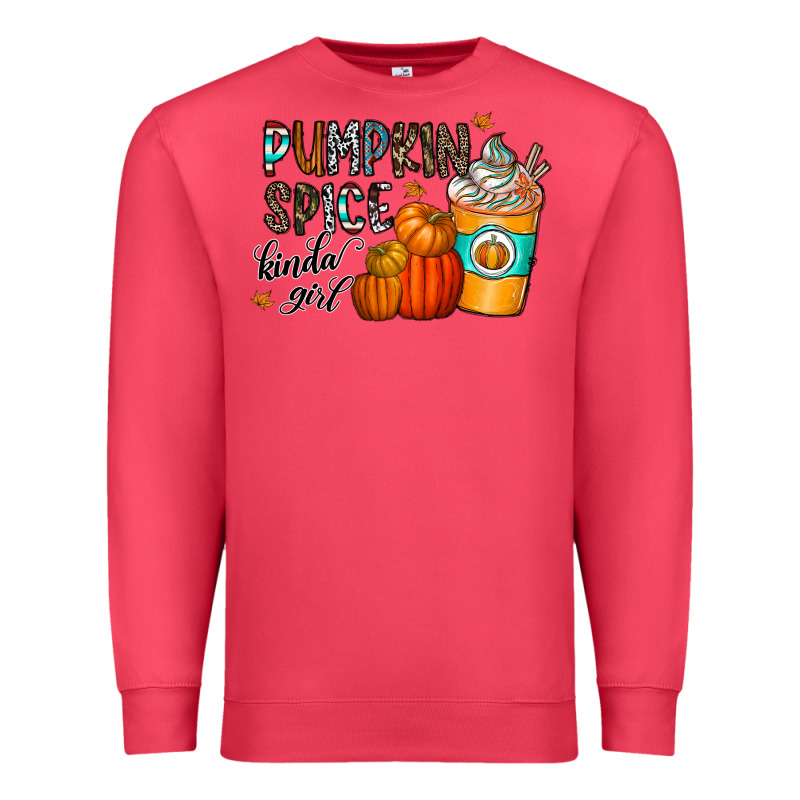 Pumpkin Spice Kinda Girl Premium Sweatshirt by CowhideDigitalArt | Teevron