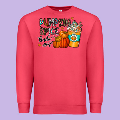 Pumpkin Spice Kinda Girl Premium Sweatshirt Designed By Cowhidedigitalart