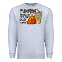 Heather Grey pumpkin spice kinda girl Premium Sweatshirt - CowhideDigitalArt