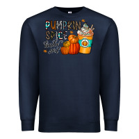 Navy pumpkin spice kinda girl Premium Sweatshirt - CowhideDigitalArt