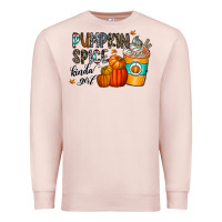 Pale Pink pumpkin spice kinda girl Premium Sweatshirt - CowhideDigitalArt