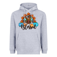 Heather Grey thanksgiving turkey pumpkin blessed Heavyweight Hoodie - RanaPortraitStore