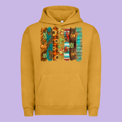 Thanksgiving Brushstroke Urban Hoodie Designed By Barkaloodesign