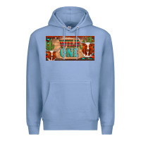 Colony Blue texas longhorn wild one cactus licanse plate Premium Hoodie - Artiststas