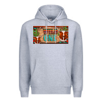 Heather Grey texas longhorn wild one cactus licanse plate Premium Hoodie - Artiststas