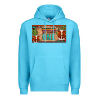 Ocean Blue texas longhorn wild one cactus licanse plate Premium Hoodie - Artiststas