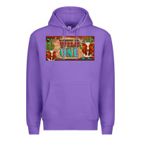 Purple texas longhorn wild one cactus licanse plate Premium Hoodie - Artiststas