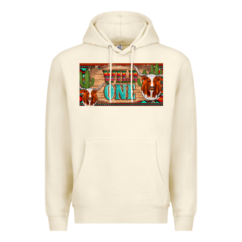Texas Longhorn Wild One Cactus Licanse Plate Premium Hoodie by Artiststas | Teevron