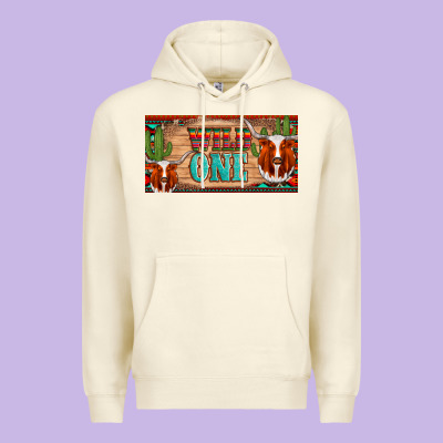 Texas Longhorn Wild One Cactus Licanse Plate Premium Hoodie Designed By Artiststas