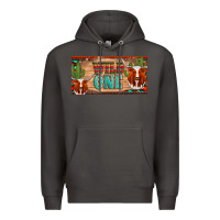 Smoke texas longhorn wild one cactus licanse plate Premium Hoodie - Artiststas