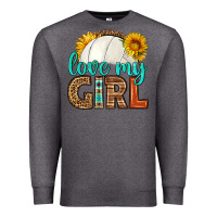 Charcoal Heather love my girl volleyball Premium Sweatshirt - HRA Design Shop