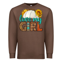 Chestnut love my girl volleyball Premium Sweatshirt - HRA Design Shop