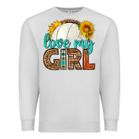 Dove Grey love my girl volleyball Premium Sweatshirt - HRA Design Shop