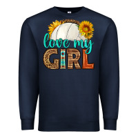 Navy love my girl volleyball Premium Sweatshirt - HRA Design Shop