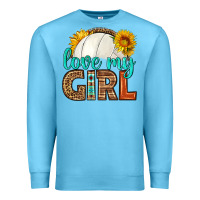 Ocean Blue love my girl volleyball Premium Sweatshirt - HRA Design Shop