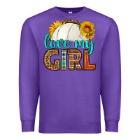 Purple love my girl volleyball Premium Sweatshirt - HRA Design Shop