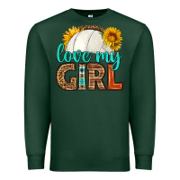Sports Green love my girl volleyball Premium Sweatshirt - HRA Design Shop