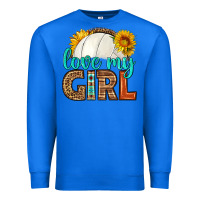 True Royal love my girl volleyball Premium Sweatshirt - HRA Design Shop