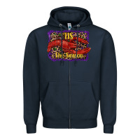 Navy Mardi Gras Tis The Season Lobster Zipper Hoodie - RanaPortraitStore