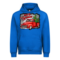 Cobalt merry christmas red truck christmas trees Urban Hoodie - Jasminsmagicworld