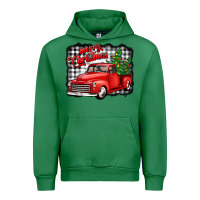 Emerald merry christmas red truck christmas trees Urban Hoodie - Jasminsmagicworld