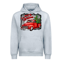 Heather Grey merry christmas red truck christmas trees Urban Hoodie - Jasminsmagicworld