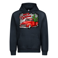 Navy merry christmas red truck christmas trees Urban Hoodie - Jasminsmagicworld