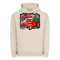 Pigment French Oak merry christmas red truck christmas trees Urban Hoodie - Jasminsmagicworld