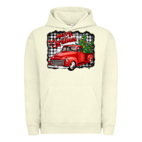 Pigment Pistachio merry christmas red truck christmas trees Urban Hoodie - Jasminsmagicworld