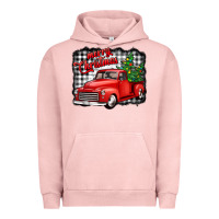 Pigment Salmon merry christmas red truck christmas trees Urban Hoodie - Jasminsmagicworld