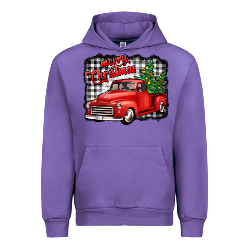 Merry Christmas Red Truck Christmas Trees Urban Hoodie by Jasminsmagicworld | Teevron