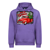 Tulip merry christmas red truck christmas trees Urban Hoodie - Jasminsmagicworld