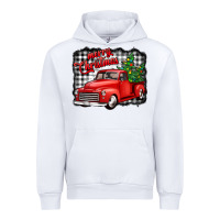 White merry christmas red truck christmas trees Urban Hoodie - Jasminsmagicworld