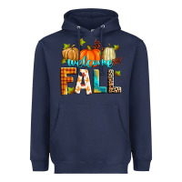 Navy welcome fall Heavyweight Hoodie - Zillion Design Studio