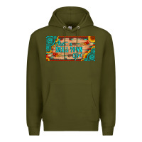 Army Green just a small town girl wlth gemstone arrow and sunflowers licanse plat Premium Hoodie - Artiststas