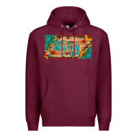 Burgundy just a small town girl wlth gemstone arrow and sunflowers licanse plat Premium Hoodie - Artiststas