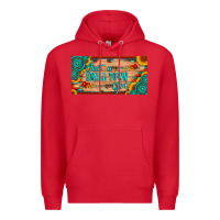 Red just a small town girl wlth gemstone arrow and sunflowers licanse plat Premium Hoodie - Artiststas
