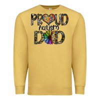 Antique Gold proud autism dad Premium Sweatshirt - SublimationCraftShop