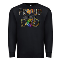 Black proud autism dad Premium Sweatshirt - SublimationCraftShop