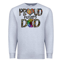 Heather Grey proud autism dad Premium Sweatshirt - SublimationCraftShop