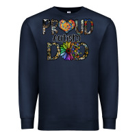Navy proud autism dad Premium Sweatshirt - SublimationCraftShop