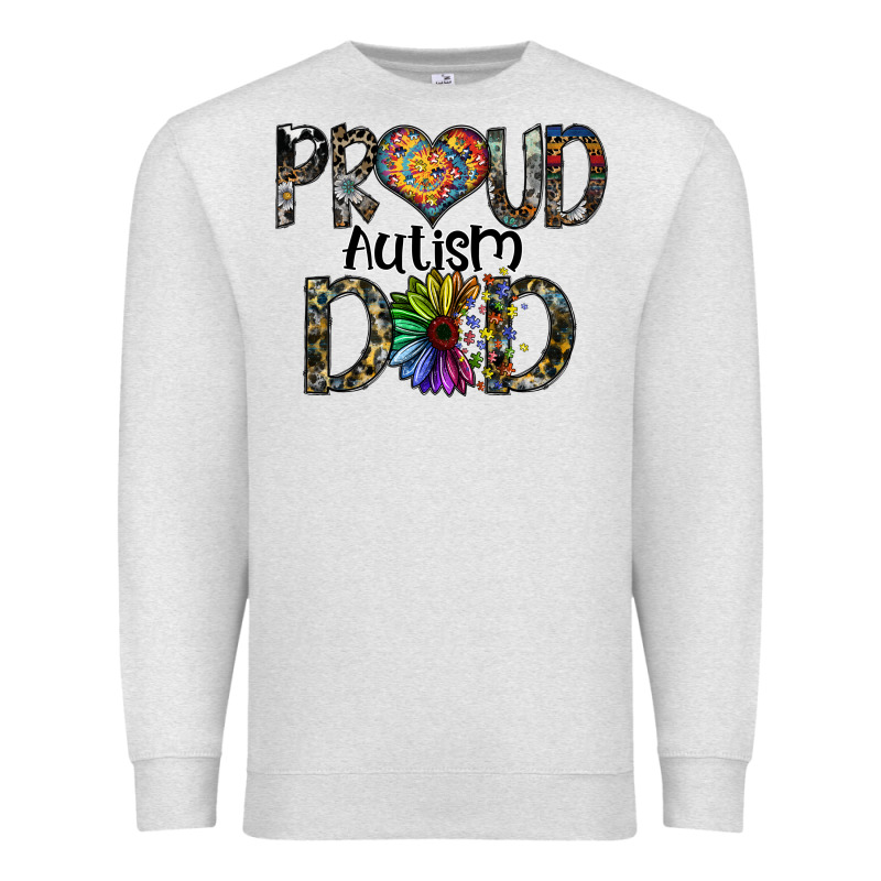 Proud Autism Dad Premium Sweatshirt by SublimationCraftShop | Teevron