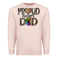 Pale Pink proud autism dad Premium Sweatshirt - SublimationCraftShop