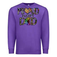 Purple proud autism dad Premium Sweatshirt - SublimationCraftShop
