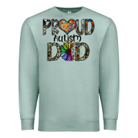 Seafoam proud autism dad Premium Sweatshirt - SublimationCraftShop
