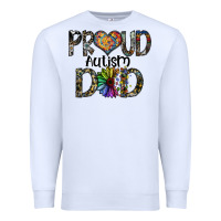 White proud autism dad Premium Sweatshirt - SublimationCraftShop