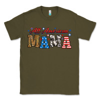 Army Green all american mama Classic Tee - RanaPortraitStore