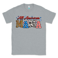 Heather Grey all american mama Classic Tee - RanaPortraitStore