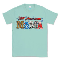 Seafoam all american mama Classic Tee - RanaPortraitStore