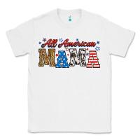 White all american mama Classic Tee - RanaPortraitStore